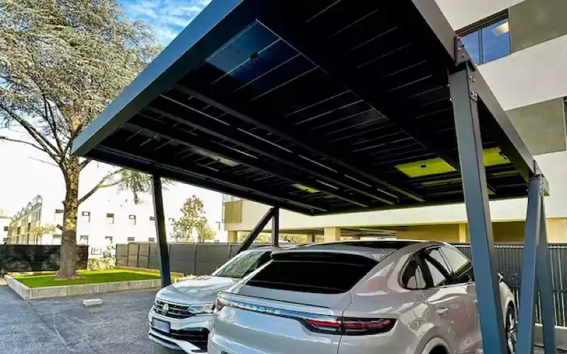 carport 2 places vue de dessus