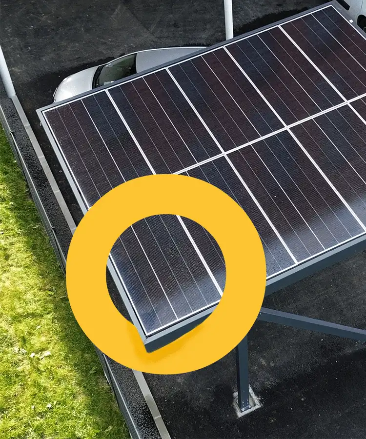 carport solaire vue de dessus